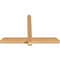 Ekena Millwork Eugene Smooth Timber Gable Bracket, Western Red Cedar, 48"W x 32"H x 3 1/2"D x 3 1/2"F, 16/12 Pitch GBW048X32X0404EUG00SWR - alternate 3
